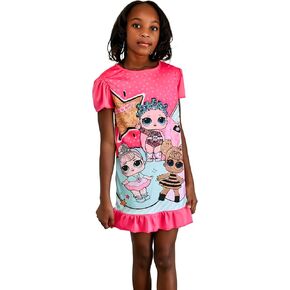 Royal Girls Girls Short Sleeve Officially Licensed Character Colorful Nightshirt…, Blue