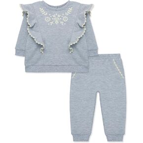 Little Me Clothes for Baby Girl's and Boy's 2-Piece Hoodie Tracksuit Jogger Sweatshirt Sets, 12 Months - 4 Toddler