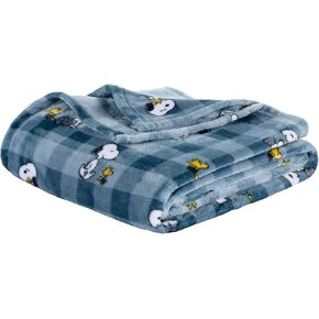Berkshire Blanket Peanuts® VelvetLoft® Cute Character Snoopy Plush Throw Blanket، The Flying Ace، غطاء 55 × 70 بوصة (منتج Peanuts® الرسمي)