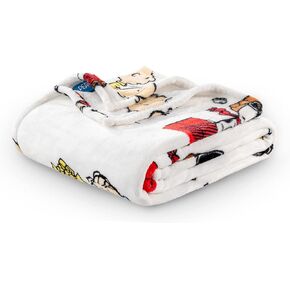 Berkshire Blanket Peanuts® VelvetLoft® Cute Character Snoopy Plush Throw Blanket,The Flying Ace,Throw 55 in x 70 in (Official Peanuts® Product)