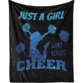 Cheer Blanket Gifts, 40"x50" Cheerleader Throw Blanket for Teens Girls, Lightweight, Soft, Cozy, Warm, Fleece Cheerleading Gift for Bed Couch