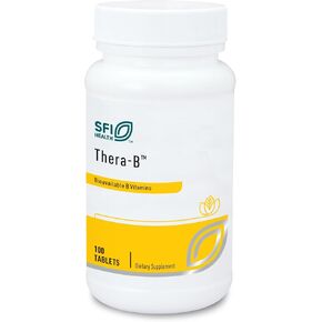 Klaire Labs Thera-B - Essential Vitamin B Complex, Hypoallergenic Formula with Activated Metafolin Folate (L-5-MTHF), Biotin & Methylcobalamin (100 Tablets)