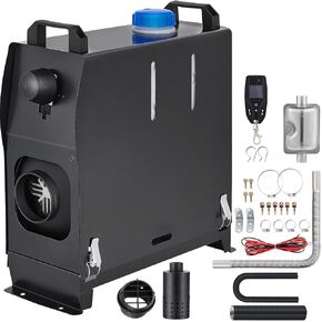 Diesel Air Heater All In one, One Air Outlet, 8KW Diesel Heater 12V, Fast Heating, Diesel Parking Heater with Red LCD Switch, Remote Control For Car, RV Truck, Boat, Campervans and Caravans
