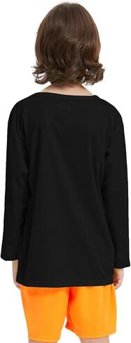 تي شيرت رياضي شبكي للأولاد والشباب مكون من 4 قطع بأكمام طويلة وماص للرطوبة (عمر 4-18) in Kuwait