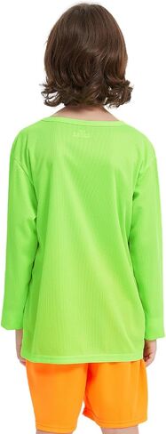 4 Pack Boys Youth Kids Mesh Athletic Dry-Fit T Shirts Long Sleeve Moisture Wicking Tee Shirts Active Tops (Age 4-18) in Saudi Arabia