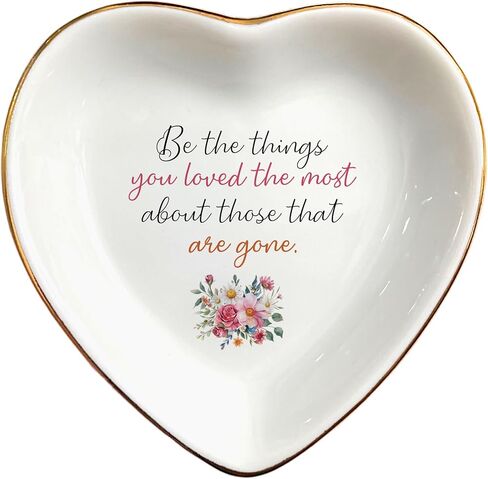 Inspirational Ring Dish Gifts for Women-Be The Things You Loved The Most Ceramic Jewelry Dish Tray-Mothers Day,Encouragement,Retirement,Birthday,Thanksgiving Gifts for Mother,Sister,Daughter,Niece in Saudi Arabia