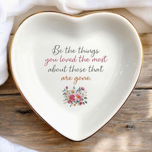 Inspirational Ring Dish Gifts for Women-Be The Things You Loved The Most Ceramic Jewelry Dish Tray-Mothers Day,Encouragement,Retirement,Birthday,Thanksgiving Gifts for Mother,Sister,Daughter,Niece in Saudi Arabia