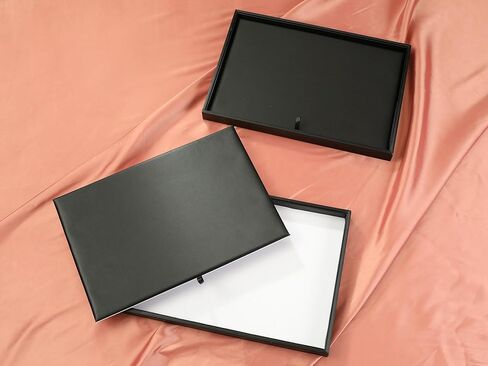 uxcell Set of 2 Stackable PU Leather Jewelry Organizer Trays with Removable Dividers for Drawers, Jewelry Organizer Drawer Inserts Storage 24 Grid Tray Black in Saudi Arabia
