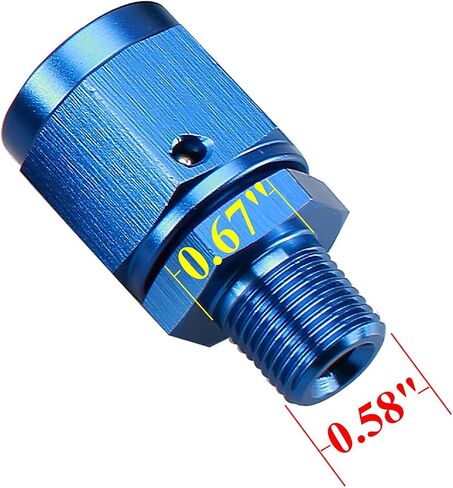 Female -4 AN Swivel to Male 1/8" NPT Thread Fuel Hose Fitting Aluminum Black in Saudi Arabia