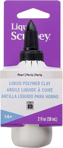 طين خبز الفرن من البوليمر السائل سكولبي السائل، لؤلؤي، 2 أونصة. زجاجة، رائعة للمجوهرات، والعطلات، والصناعات اليدوية، والوسائط المختلطة، وملصقات النوافذ، وديكور المنزل والمزيد! عظيم للمبتدئين للفنانين! in Kuwait