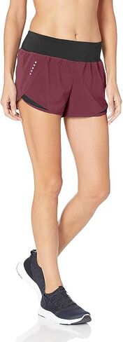 Core 10 Women's Standard-Fit Knit Waistband 2-in-1 Woven Running Short in Saudi Arabia