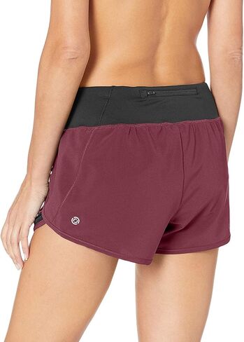 Core 10 Women's Standard-Fit Knit Waistband 2-in-1 Woven Running Short in Saudi Arabia