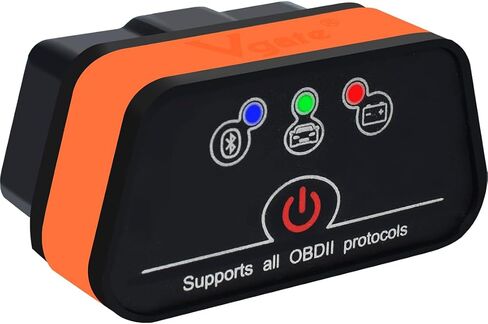 iCar2 BLE 4.0 OBD2 Bluetooth Adapter Auto Scanner Car Diagnostic Tools Engine System Diagnostic Tools for Android/iOS (Black/Orange) in Kuwait