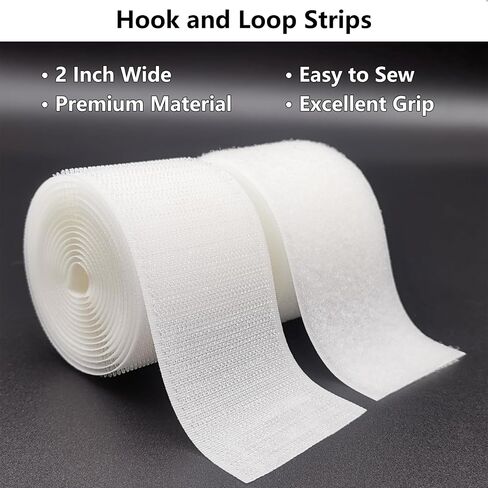 Matenf Sew On Hook and Loop Strips, Strong Grip, 2'' x 6' in Saudi Arabia