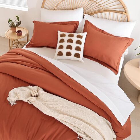 weigelia Full Size Bed in a Bag 7 PCS Taupe Comforter Sets - Soft Lightweight Full Bed Comforter Set for Women and Men Reversible Soft Warm Microfiber Comforter for All Season in Saudi Arabia