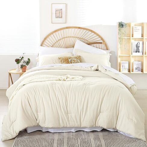 weigelia Full Size Bed in a Bag 7 PCS Taupe Comforter Sets - Soft Lightweight Full Bed Comforter Set for Women and Men Reversible Soft Warm Microfiber Comforter for All Season in Saudi Arabia