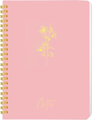 Aesthetic Spiral Notebook Journal For Women & Men College Ruled Notebook With Large Pockets And Lined Pages - Perfect to Stay Organized and Boost Productivity at Work or Note Taking (Pink) in Saudi Arabia
