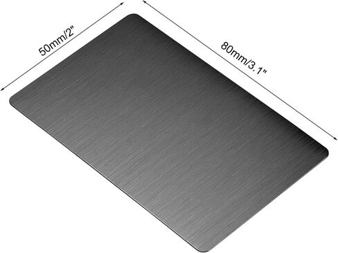 uxcell Blank Metal Card 88x53x0.4mm Brushed 201 Stainless Steel Plate for DIY Laser Printing Engraving Silver Tone 10 Pcs in Saudi Arabia