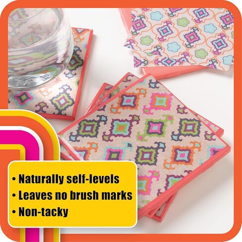 غراء مود بودج فائق الساتان، مانع تسرب الأكريليك الفاخر 118 مل، مثالي لسهولة تطبيق الفنون والحرف اليدوية، CS25380، شفاف in Kuwait