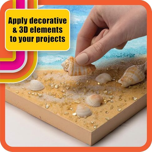 غراء مود بودج فائق الساتان، مانع تسرب الأكريليك الفاخر 118 مل، مثالي لسهولة تطبيق الفنون والحرف اليدوية، CS25380، شفاف in Kuwait