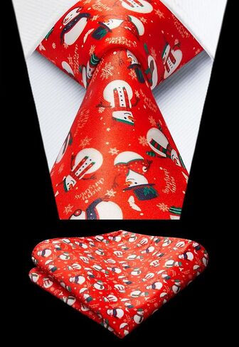 Enlision Mens Christmas Suit Vest Xmas Holiday Tree Snowflake Vest Tie Pocket Square Set Jacquard Waistcoat Party in Saudi Arabia