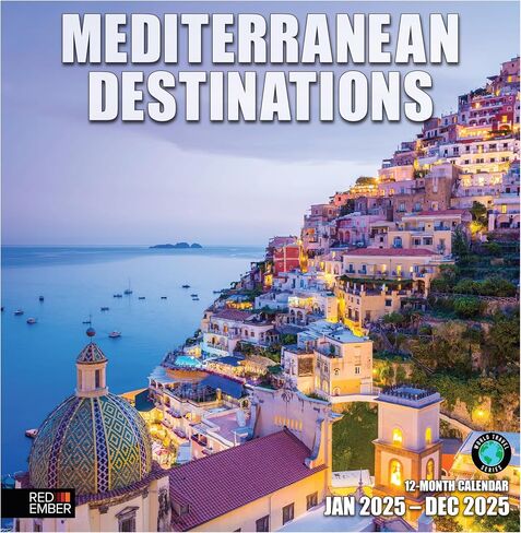 RED EMBER European Destinations | 12" x 24" Open | Thick & Sturdy Paper | Giftable | Calendar 2026 in Saudi Arabia