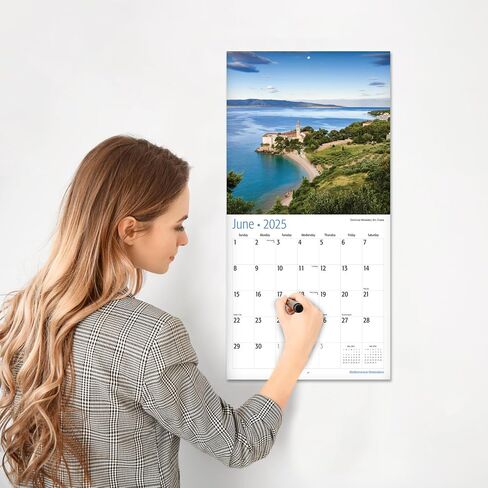 RED EMBER European Destinations | 12" x 24" Open | Thick & Sturdy Paper | Giftable | Calendar 2026 in Saudi Arabia