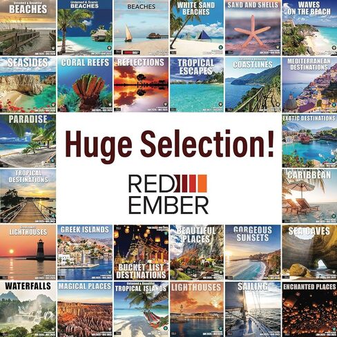 RED EMBER European Destinations | 12" x 24" Open | Thick & Sturdy Paper | Giftable | Calendar 2026 in Saudi Arabia
