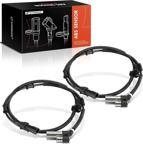 A-Premium ABS Wheel Speed Sensor Compatible with Ford Models - Bronco 1993 1994 1995 1996 - Front Driver and Passenger Side, 2-PC Set, Replace# F4TZ2C204AA in Saudi Arabia