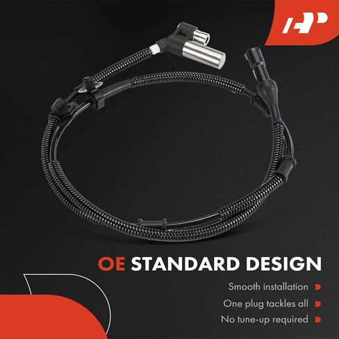 A-Premium ABS Wheel Speed Sensor Compatible with Ford Models - Bronco 1993 1994 1995 1996 - Front Driver and Passenger Side, 2-PC Set, Replace# F4TZ2C204AA in Saudi Arabia