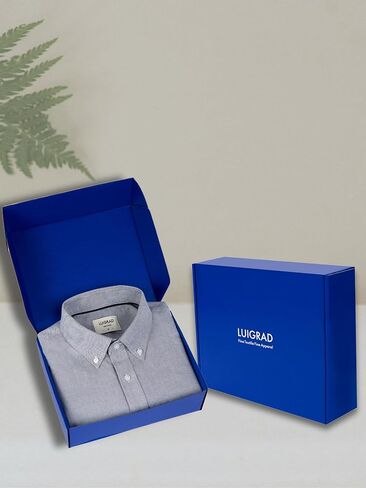 قمصان رجالي بأكمام طويلة وأزرار سفلية، قميص أكسفورد غير مطوي مع جيب in Kuwait