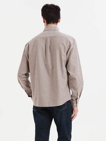 Mens Long Sleeve Button Down Shirts Untucked Oxford Shirt with Pocket in Saudi Arabia