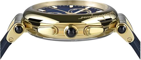 ساعة Ferragamo Idillio Collection الفاخرة للرجال مع حزام أزرق يتميز بهيكل ذهبي وقرص أزرق in Kuwait