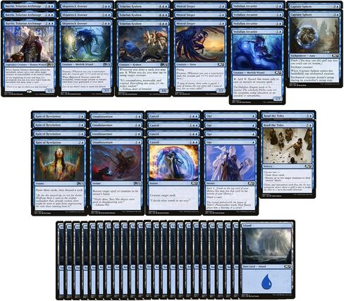 المجموعة التمهيدية للتحكم باللون الأزرق من Magic The Gathering - المجموعة المبتدئة - الأزرق الأحادي - القانوني الحديث - المصمم خصيصًا - MTG - 60 بطاقة! in Saudi Arabia