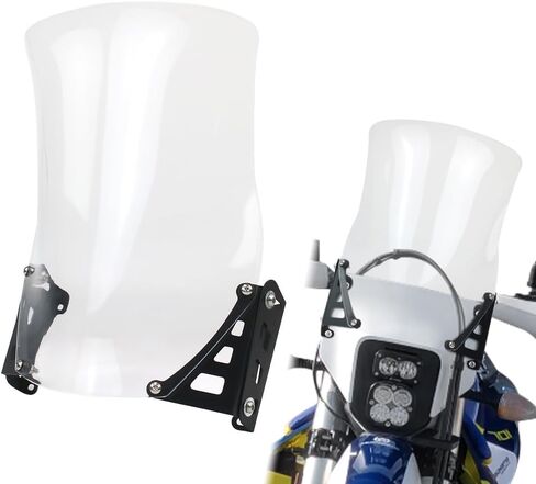 Motorcycle Windscreen Windshield Adjustable Risers Brackets Fit for Husqvarna 701 Enduro/Supermoto 2016-2024, FE250/FE350/FE450/FE501/TE150/TE250/TE250i/TE300/TE300i 2017-2019 (White) in Saudi Arabia