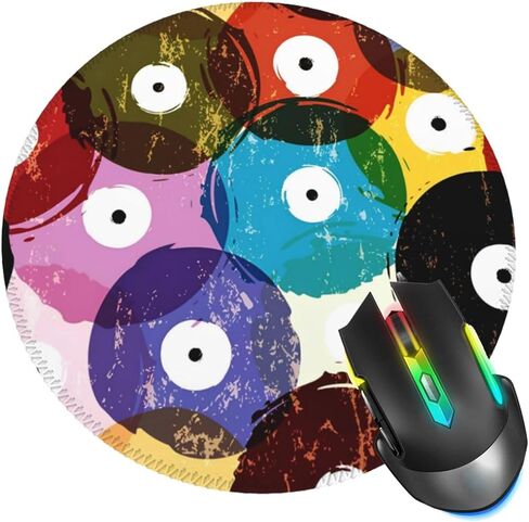 Vinyl Records Mouse Pad, Mouse Pads for Desk, Stitched Edge Mousepad with Non-Slip Rubber Base, Gaming Mouse Mat for Computer Laptop Home Office in Saudi Arabia