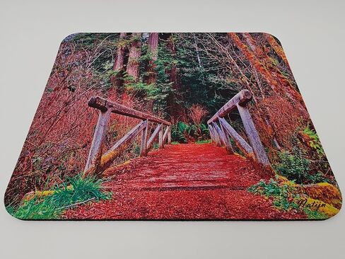 7.75" x 9.25" x 0.22" Mouse Pad 5.5MM Extra Thick Non-Slip Rubber Base for Desk Computers Gaming Smooth Glide Mousepad (Foothill Trail) in Kuwait