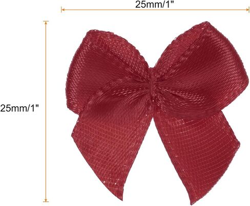 MECCANIXITY 80Pcs Mini Ribbon Bow 1" Mini Fabric Satin Ribbon Flower Bows for Craft DIY Wedding Birthday Party Green in Saudi Arabia