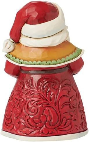 Enesco Jim Shore Heartwood Creek Santa Holding a Cardinal Miniature Figurine- Stone Resin Hand Painted Crafted Collectible Mini Figurines Christmas Home Decor Statue, 3.54 Inch in Saudi Arabia