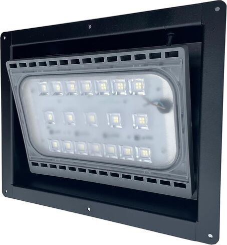 Cargo Race Trailer Toy Hauler Exterior Flush LED Flood Pit Light <2" Deep 110V AC (Black) in Saudi Arabia