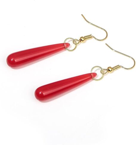 SONGCHANGJEWELRY Anime Frieren Teardrop Earrings Red Long Drop Dangle Earrings Women Costume Jewelry Merch for Frieren Cosplay in Kuwait