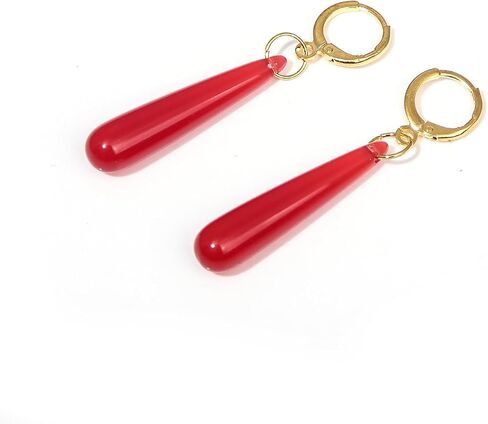 SONGCHANGJEWELRY Anime Frieren Teardrop Earrings Red Long Drop Dangle Earrings Women Costume Jewelry Merch for Frieren Cosplay in Kuwait
