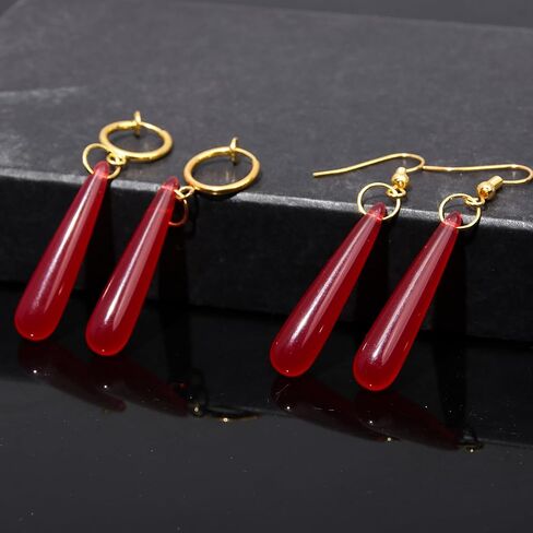 SONGCHANGJEWELRY Anime Frieren Teardrop Earrings Red Long Drop Dangle Earrings Women Costume Jewelry Merch for Frieren Cosplay in Kuwait