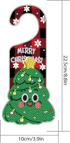 الماس اللوحة عيد الميلاد باب علامة قلادة مجموعات لتزيين الباب، عيد الميلاد الغزلان 5D كريستال أحجار الراين الماس الفن شنقا الباب حسب عدد مجموعات شنقا ديكور المنزل هدية in Kuwait