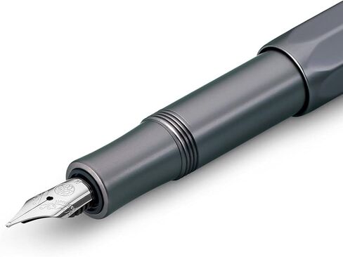 Kaweco AL SPORT Fountain Pen Anthracite I Premium Fountain Pen for Ink Cartridges I Exclusive Fountain Pen 13 cm I Nib: EF (Extra Fine) in Kuwait