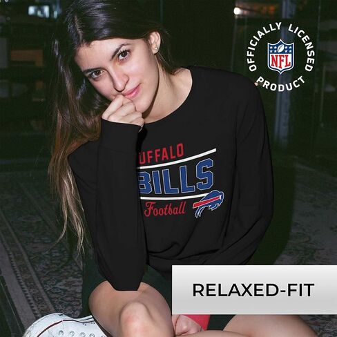 Team Fan Apparel NFL للسيدات برقبة دائرية خفيفة الوزن، ملابس Gameday، سترة راجلان ذات رقبة مستديرة للنساء in Kuwait