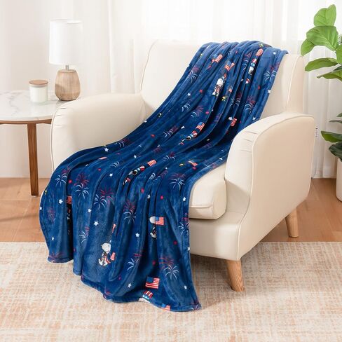 Berkshire Blanket Peanuts® VelvetLoft® Cute Character Snoopy Plush Throw Blanket,The Flying Ace,Throw 55 in x 70 in (Official Peanuts® Product) in Saudi Arabia