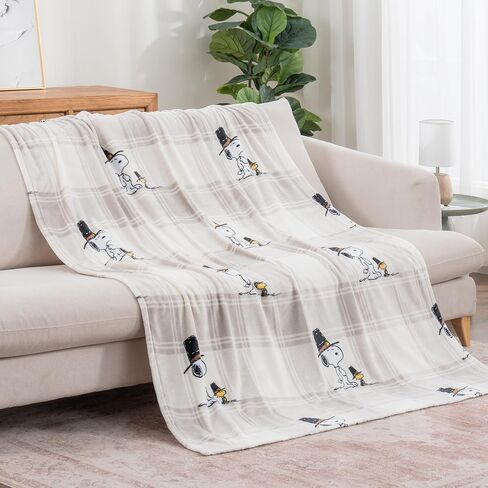 Berkshire Blanket Peanuts® VelvetLoft® Cute Character Snoopy Plush Throw Blanket,The Flying Ace,Throw 55 in x 70 in (Official Peanuts® Product) in Kuwait
