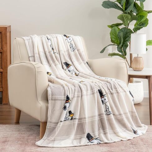 Berkshire Blanket Peanuts® VelvetLoft® Cute Character Snoopy Plush Throw Blanket,The Flying Ace,Throw 55 in x 70 in (Official Peanuts® Product) in Kuwait