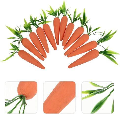 12 قطعة جزر عيد الفصح، جزر صناعي، جزر عيد الفصح، حلي معلقة، أرنب عيد الفصح، جزرة وهمية، ديكور الجزر المنزلي، ديكور المنزل، ديكور المنزل، ديكور الجزر المزيف، دعائم مكتب من الفوم الاصطناعي in Kuwait
